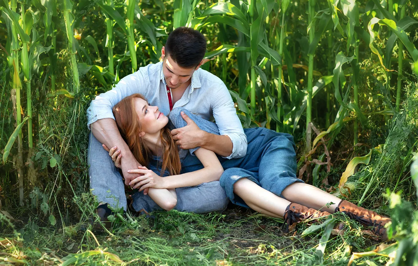 Photo wallpaper look, girl, nature, pair, male, lovers, Anastasia Barmina