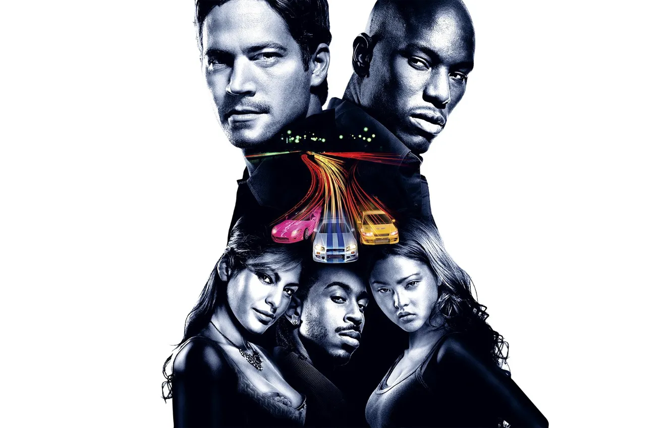 Photo wallpaper Eva Mendes, Eva Mendes, Paul Walker, Paul Walker, sushi, Brian O'Conner, Furious, Devon Aoki