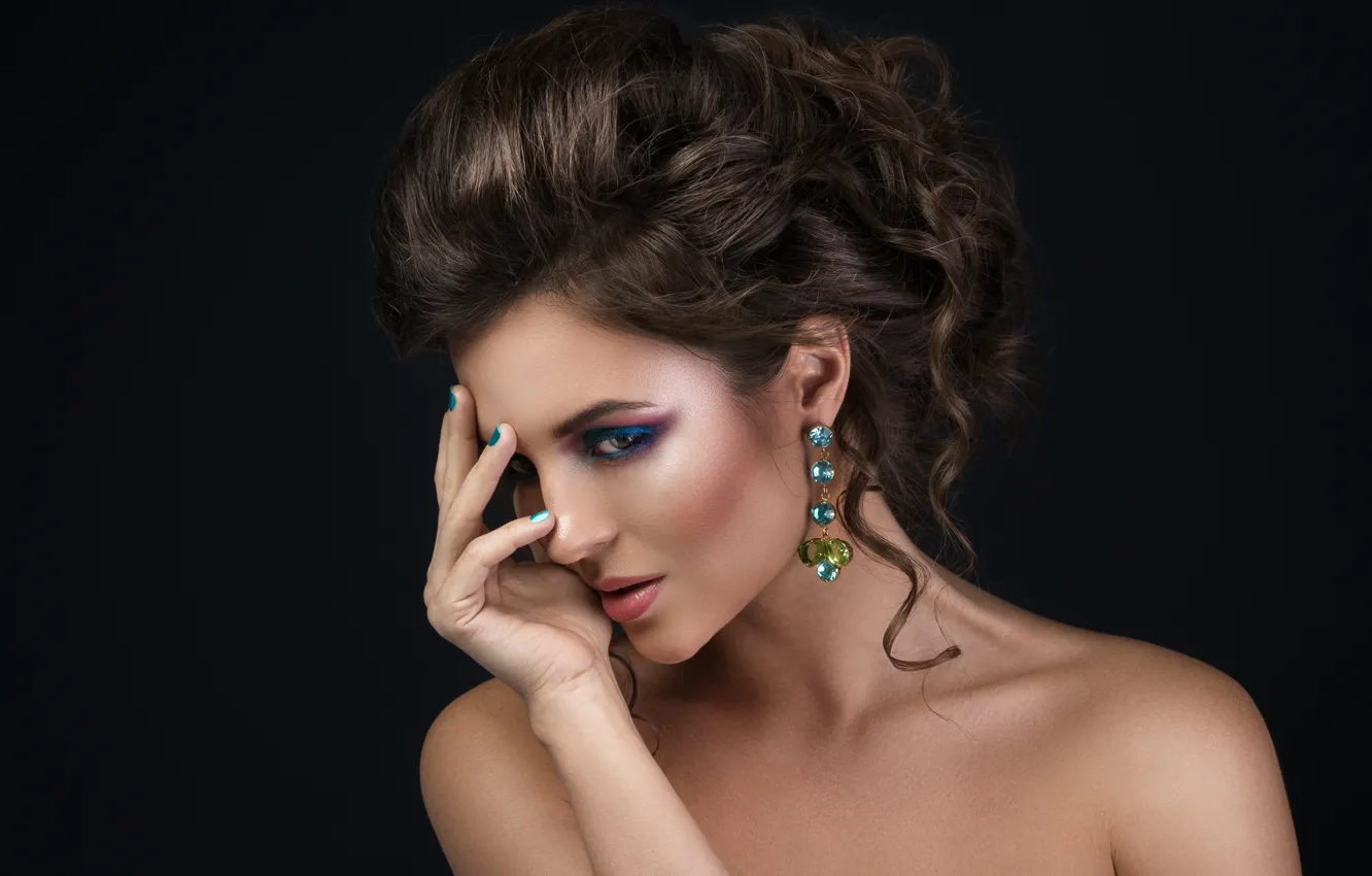 Photo wallpaper pose, woman, portrait, makeup, BLACKDAY, photohobo