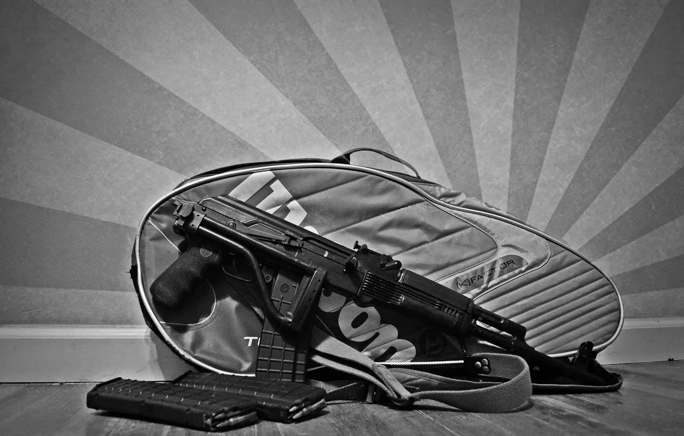 Photo wallpaper the gun, carabiner, Saiga, self-loading