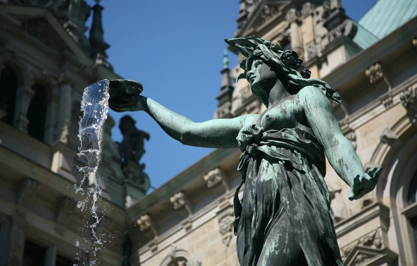 Photo wallpaper water, Germany, fountain, statue