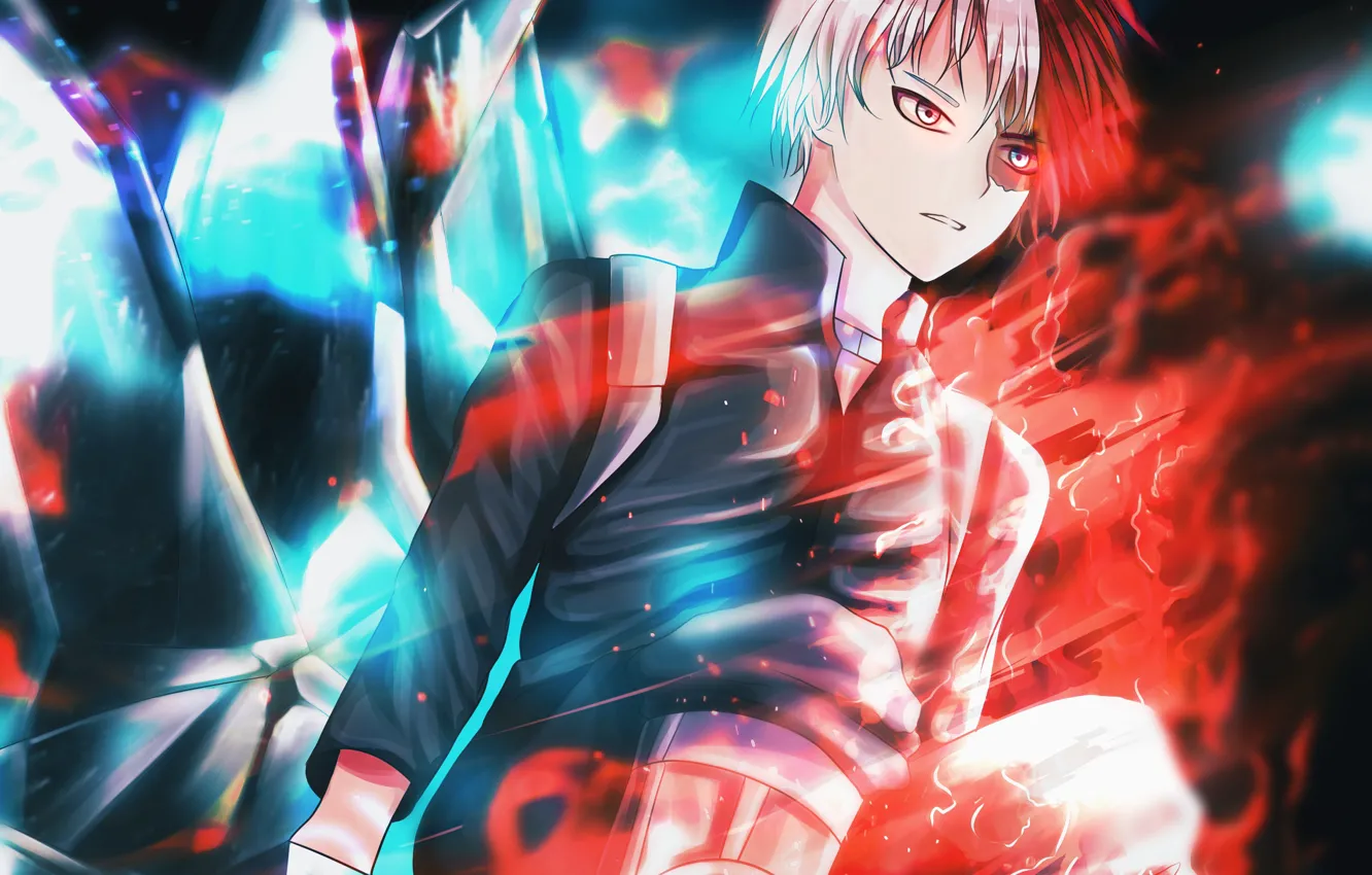 Photo wallpaper anime, art, guy, Boku no Hero Academy, Todoroki Shouto, Shoto, My heroic academia