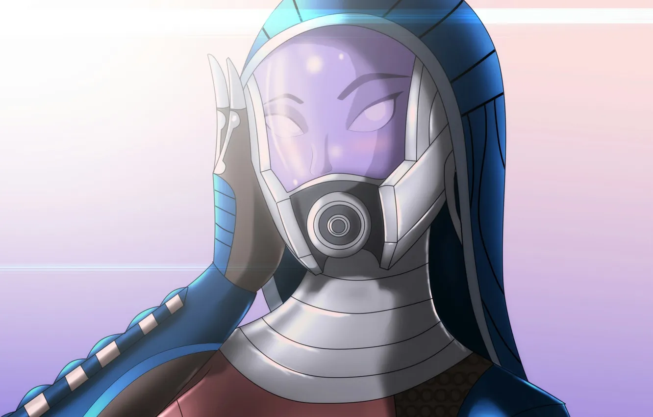 Photo wallpaper art, mass effect, Tali, tali zora