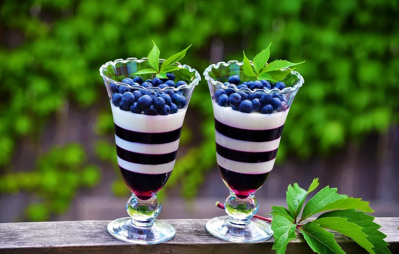 Photo wallpaper berries, dessert, jelly
