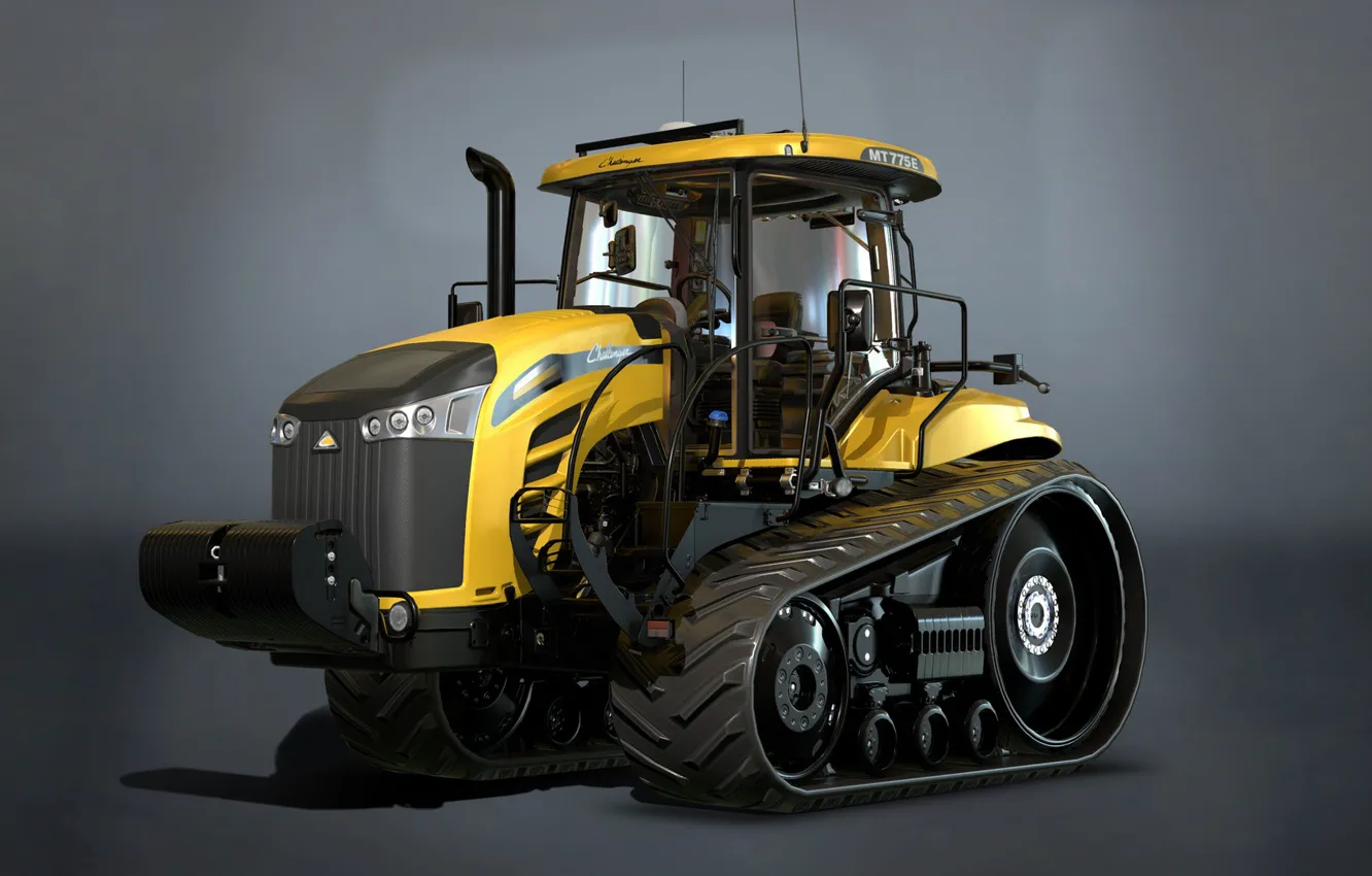 Photo wallpaper tractor, Farming Simulator 17, Challenger MT700E