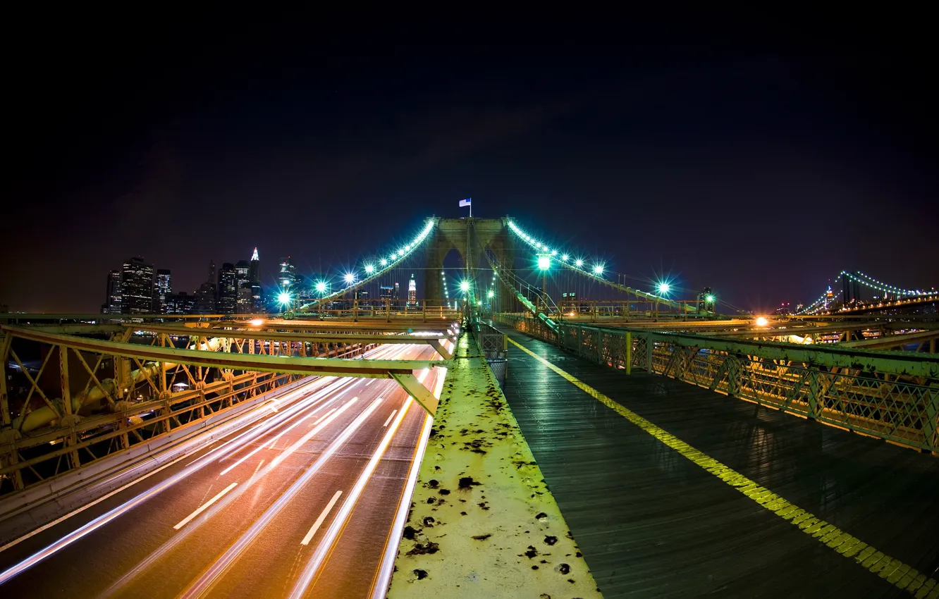 Photo wallpaper color, bridge, city