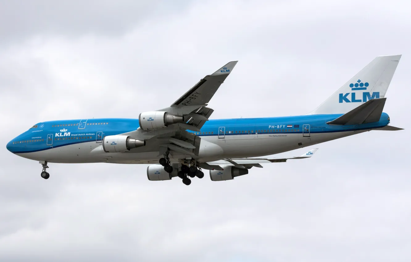 Photo wallpaper Boeing, KLM, 747 PH-BFY