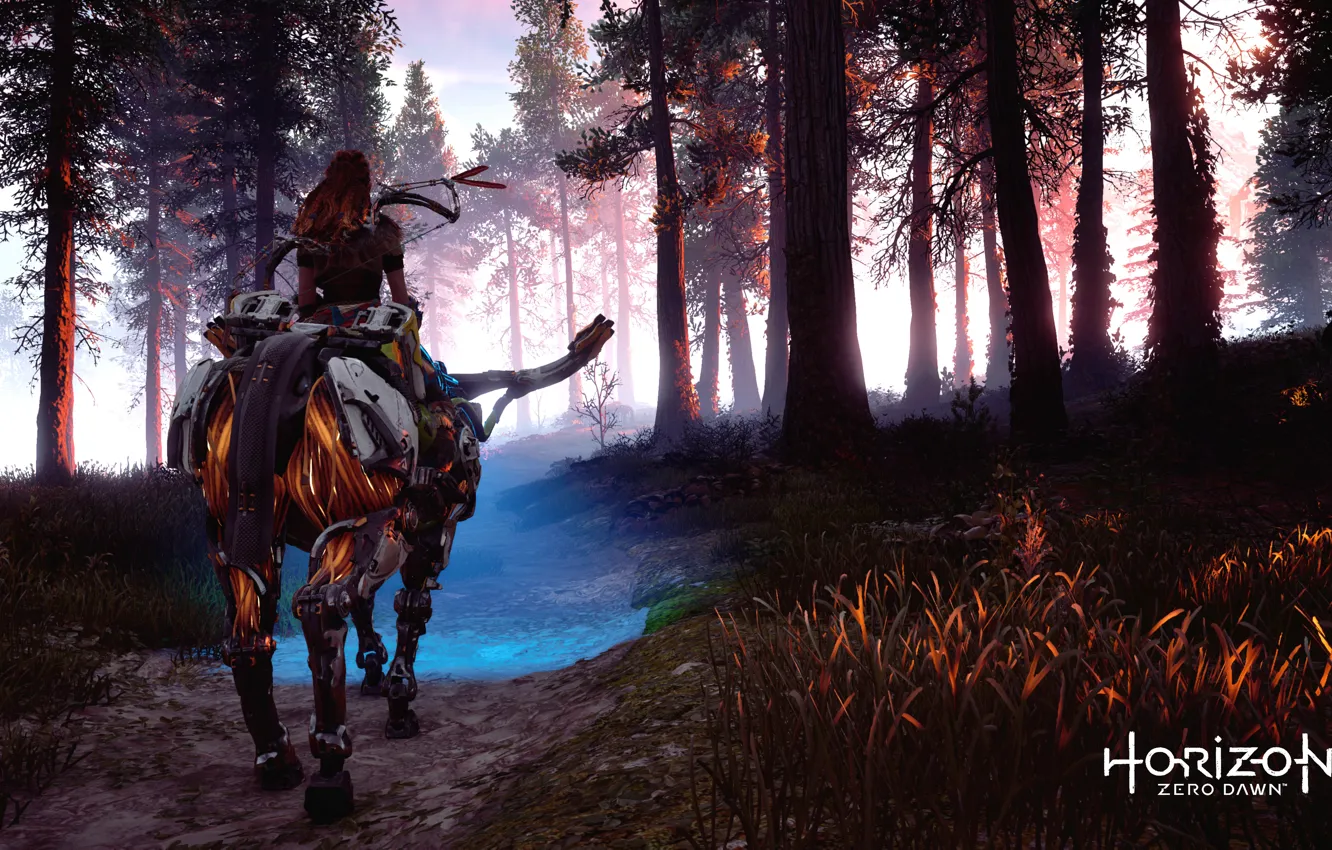 Photo wallpaper PS4, Aloy, Horizon Zero Dawn