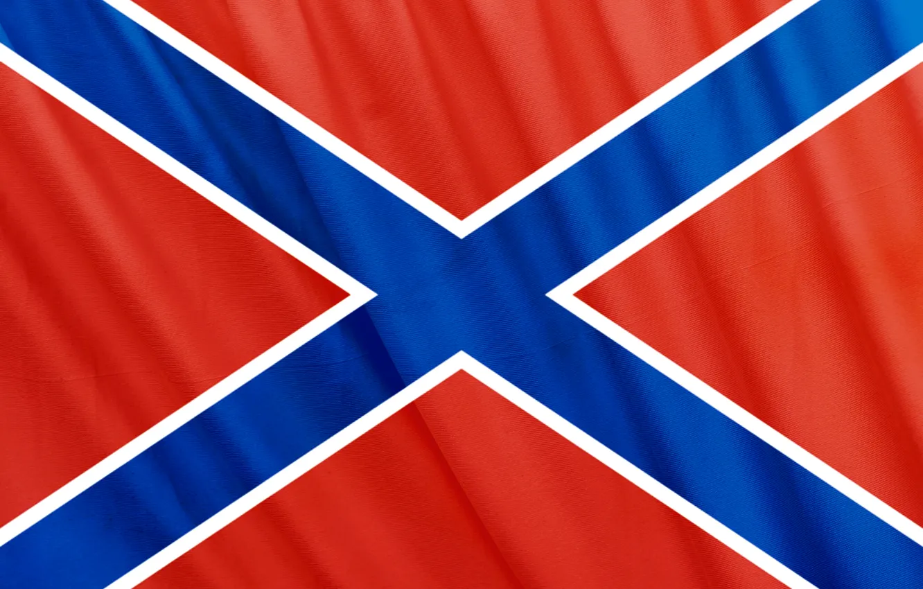 Photo wallpaper Flag, Confederation, Novorossiya, independence, the Union of people's republics, St. Andrew's cross, will and work
