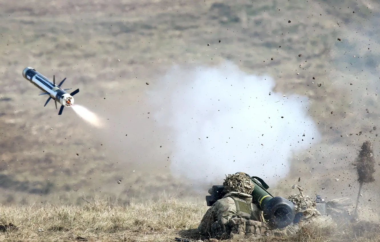 Photo wallpaper weapons, soldiers, Javelin