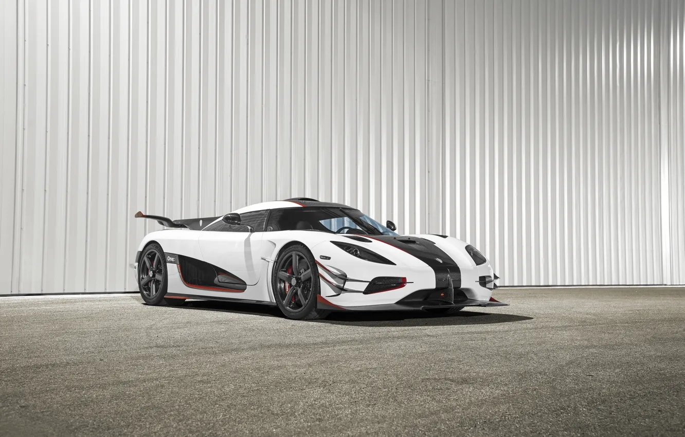 Photo wallpaper car, Koenigsegg, white, One:1, giper