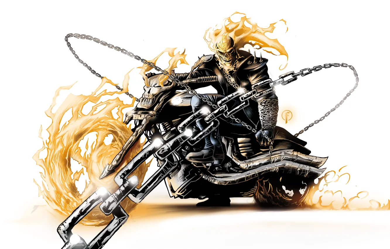Photo wallpaper Ghost, Ghost Rider, racer, Ghost rider 2, Spirit of Vengeance