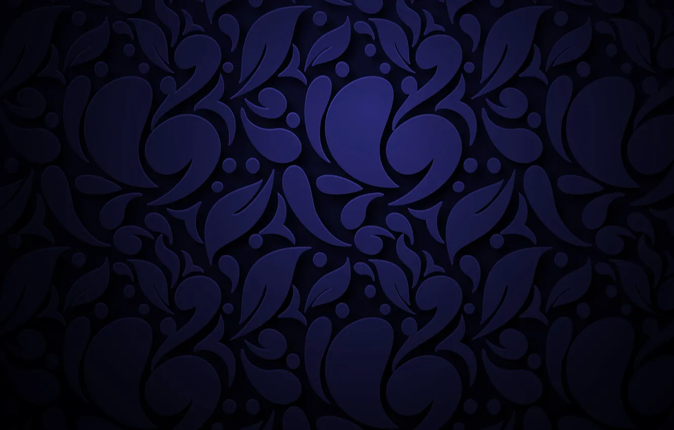 Photo wallpaper abstraction, pattern, ornament, dark blue