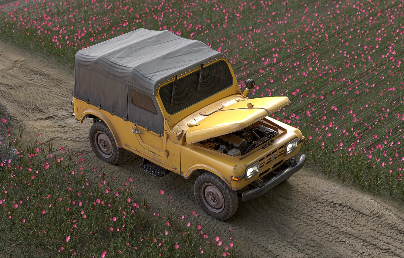 Photo wallpaper USSR, AZLK, Moskvich-415C, An experienced SUV