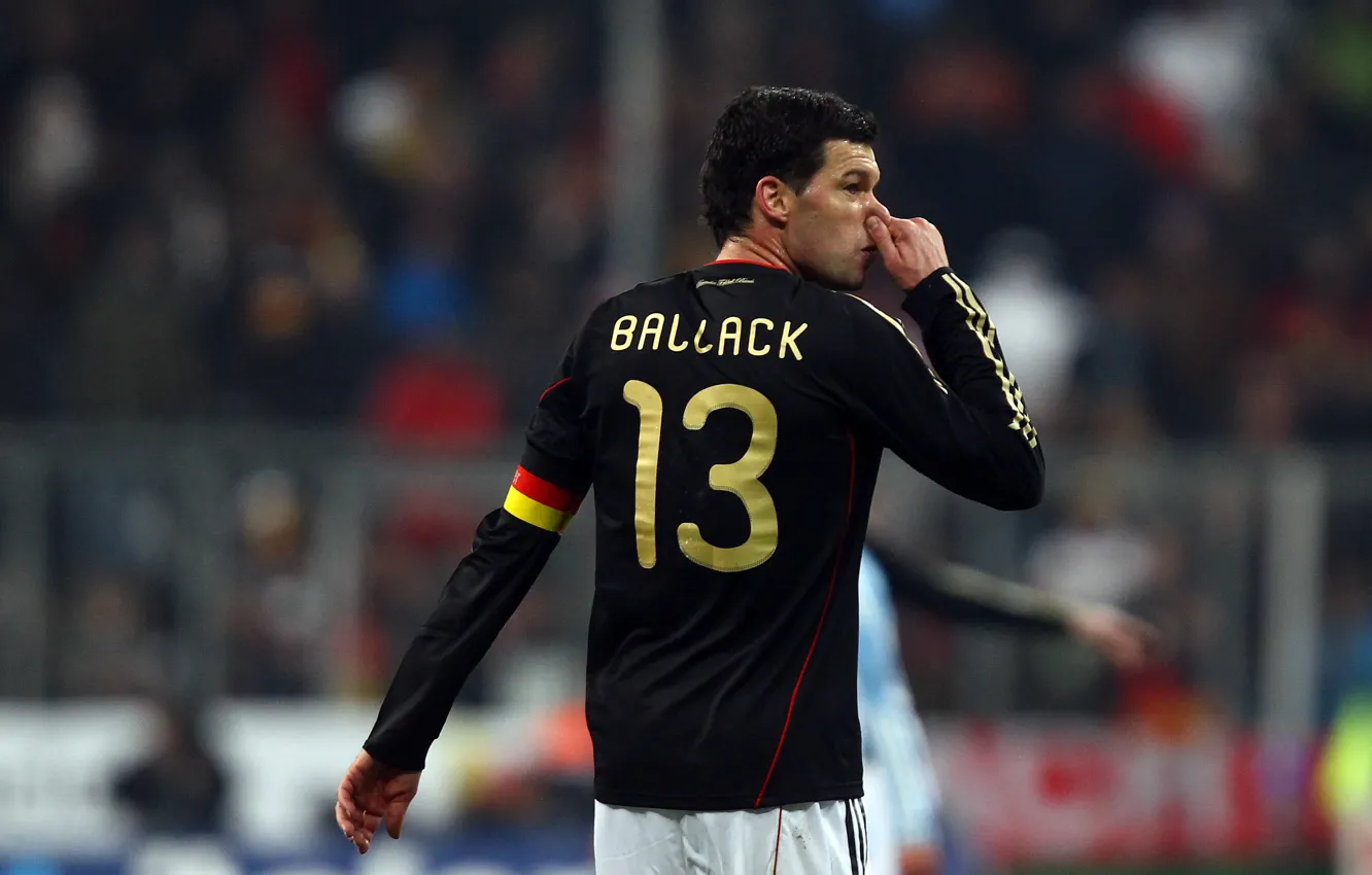 Photo wallpaper captain, midfielder, Michael Ballack, German footballer, German car