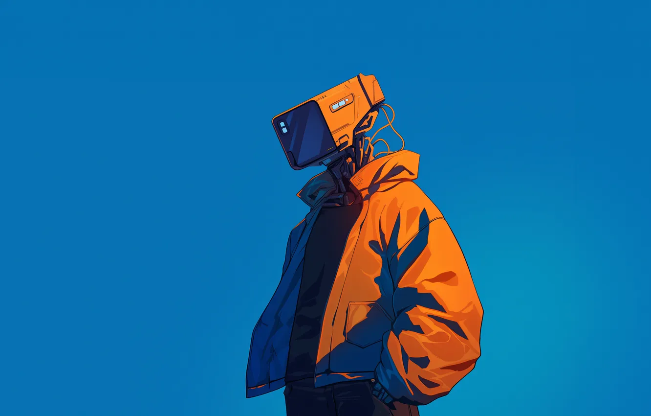 Photo wallpaper monitor, jacket, AI art