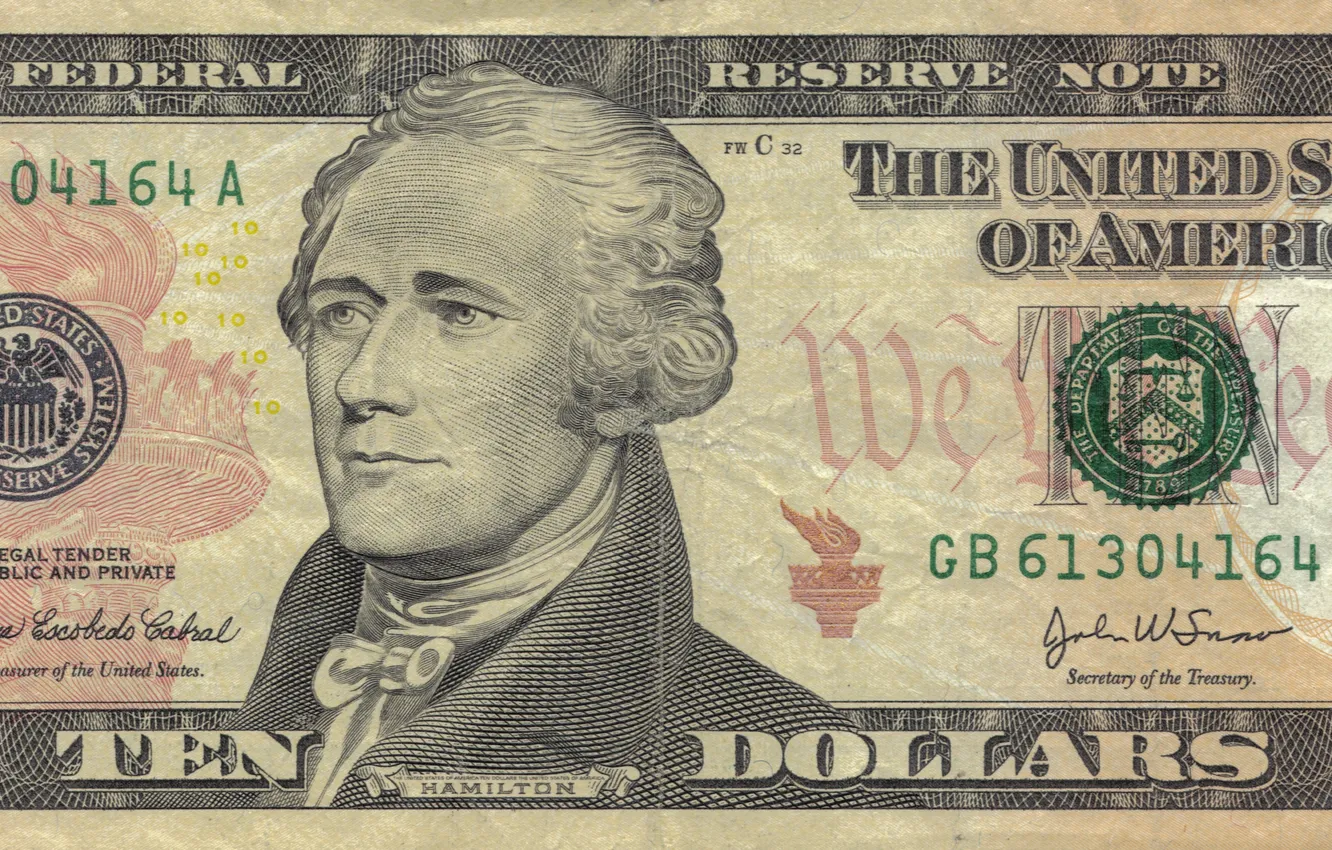 Photo wallpaper note, america, states, money, dollars, dollar, Hamilton, private