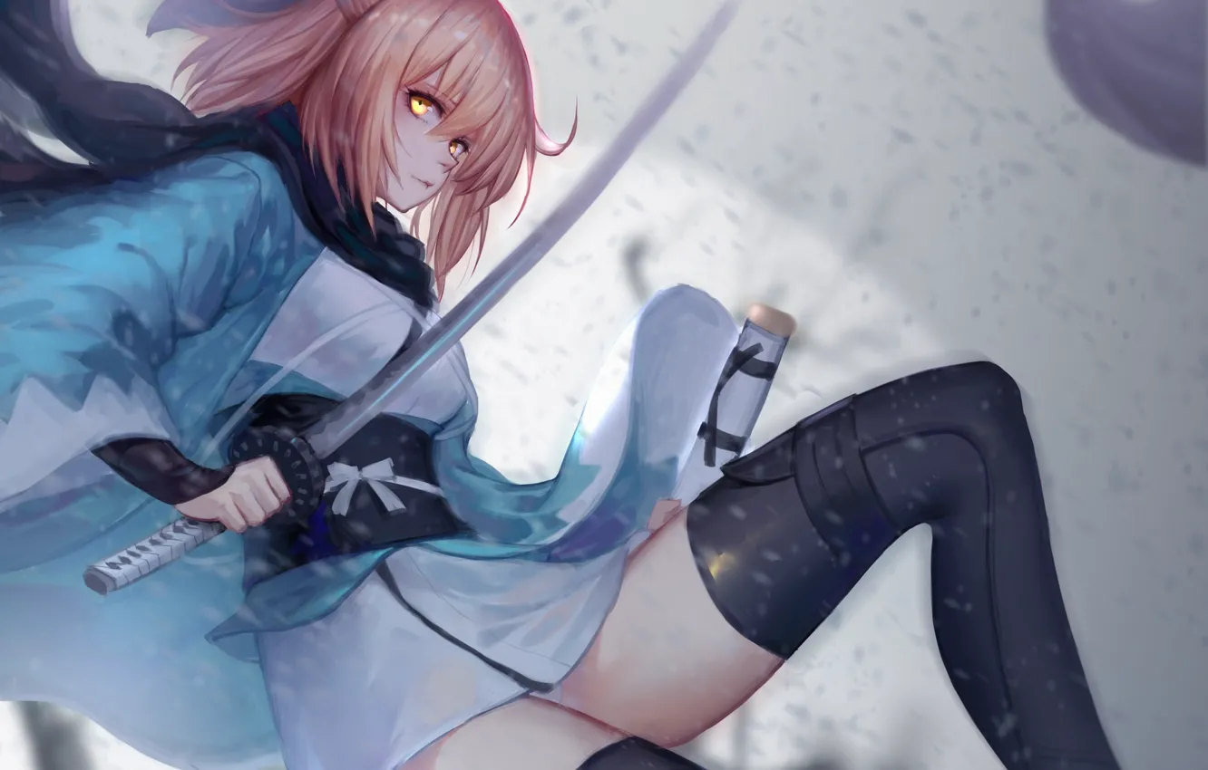Photo wallpaper girl, sword, anime, Fate / Grand Order