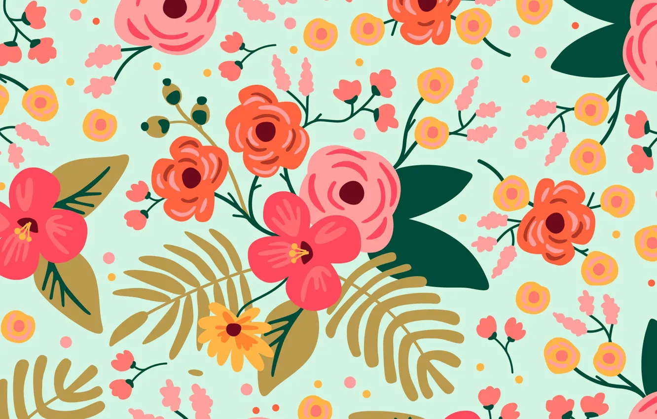 Photo wallpaper flowers, background, background, floral