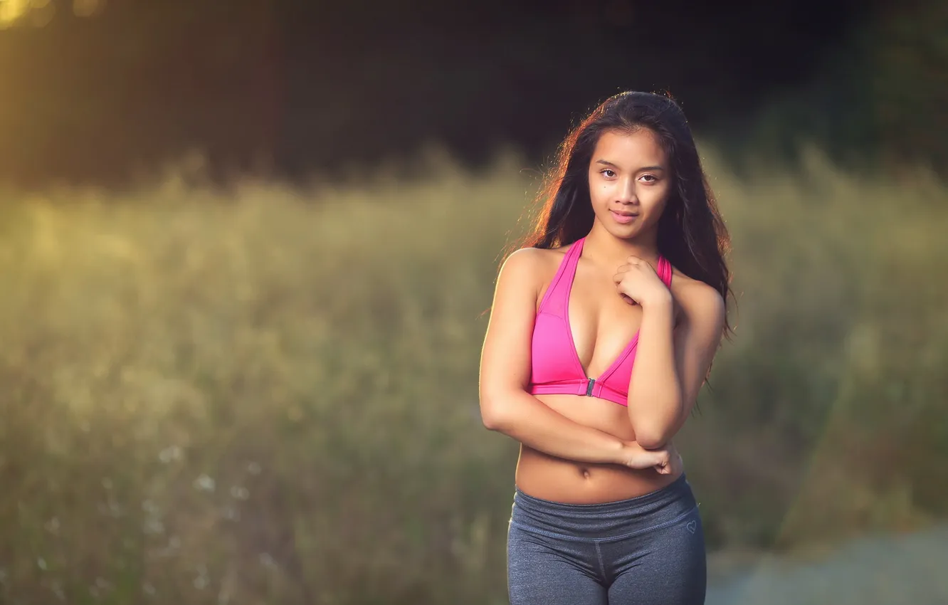 Photo wallpaper look, girl, pose