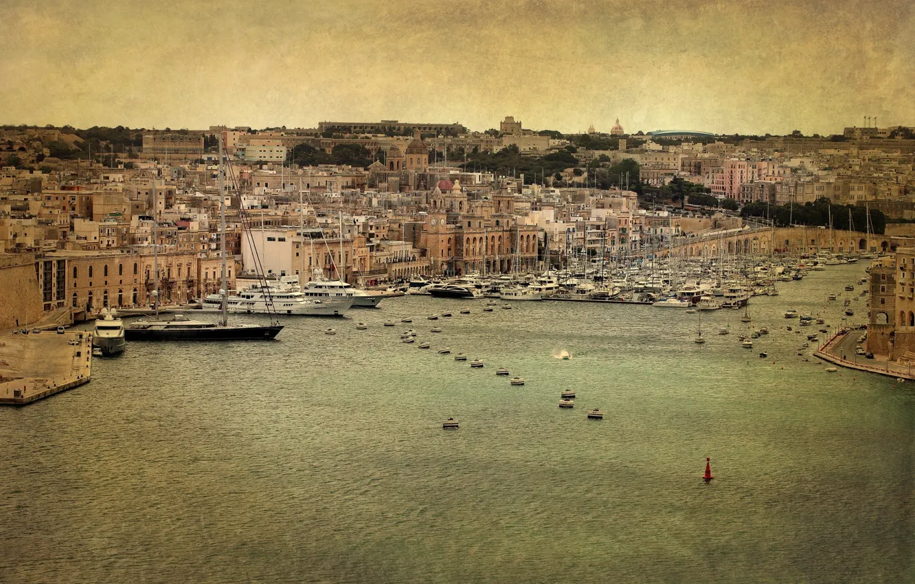 Photo wallpaper the city, building, home, Valletta, Malta