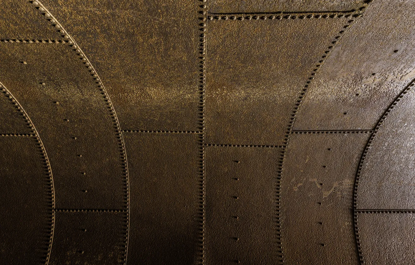Photo wallpaper surface, metal, rust, rivets