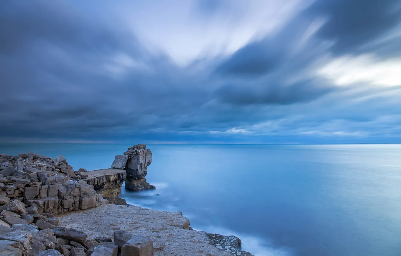 Photo wallpaper sea, rocks, shore