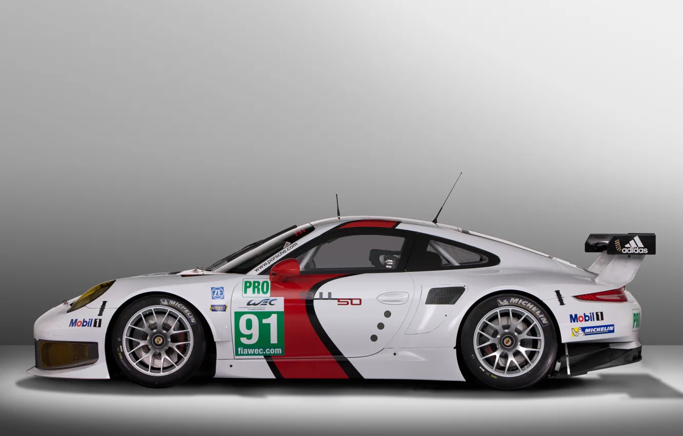 Photo wallpaper background, view, 911, Porsche, side, RSR, racing car