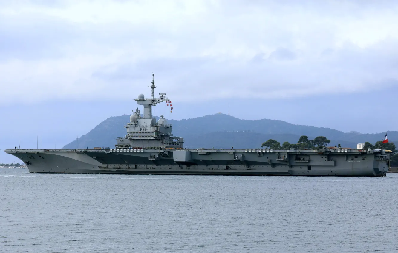 Photo wallpaper the carrier, Charles de Gaulle, French Navy