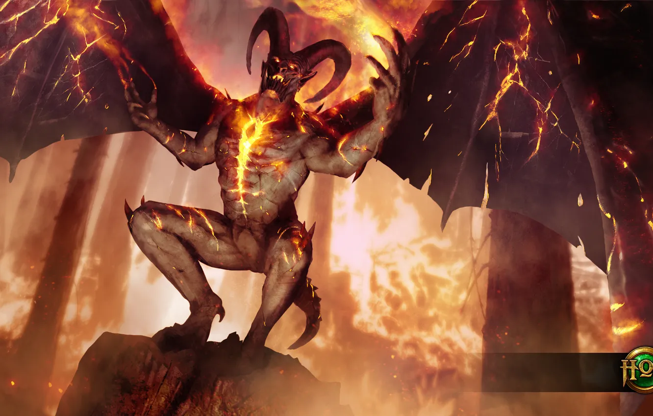Photo wallpaper Balrog, gargoyle, Heroes of Newerth, Blood Hunter