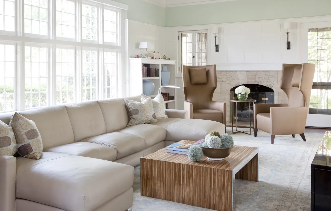 Photo wallpaper design, style, Villa, home, interior, living room