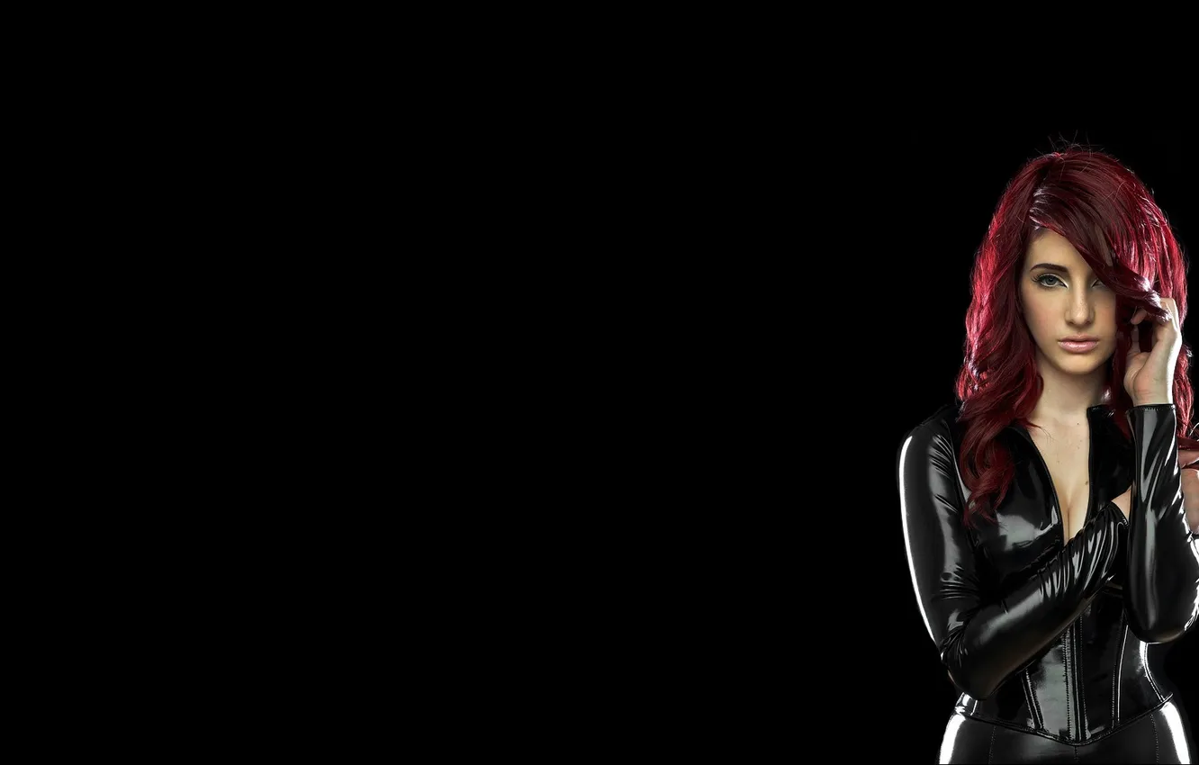 Photo wallpaper look, leather, costume, red, Susan Coffey