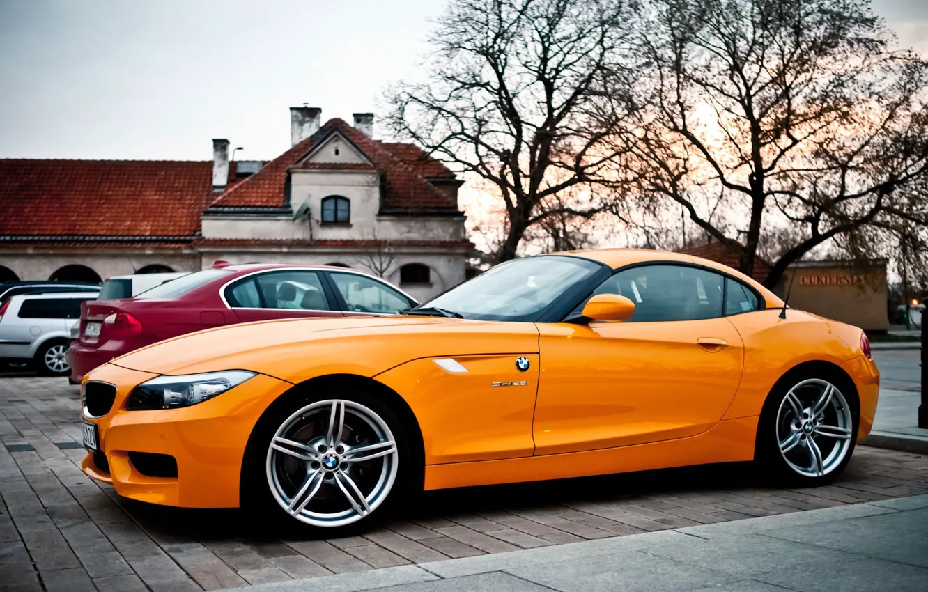 Photo wallpaper BMW, Orange, the beauty, drives