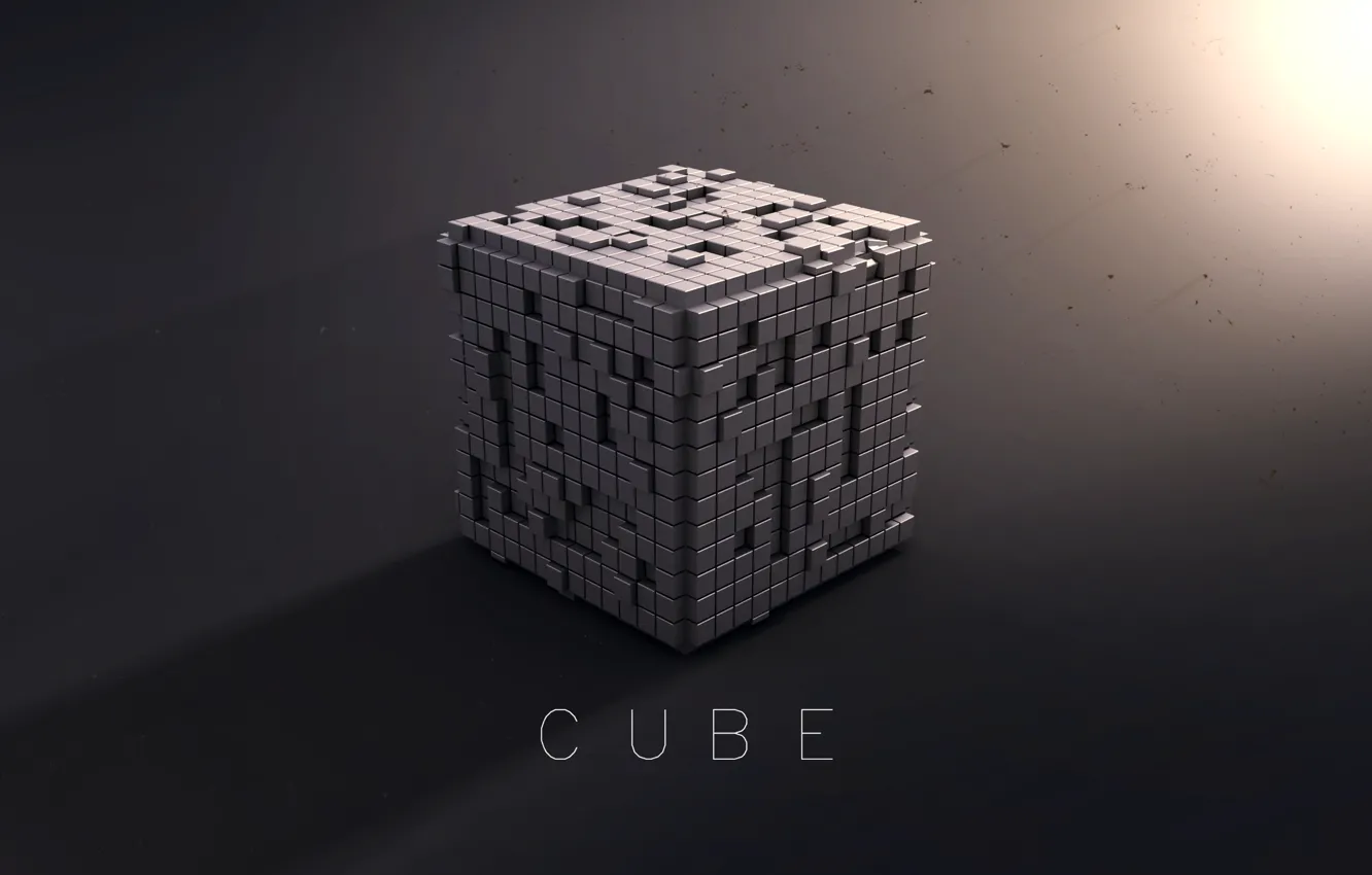Photo wallpaper Cube, Cube, Graphics, Rendering