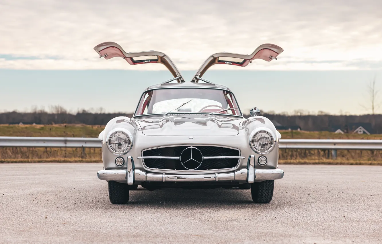 Photo wallpaper Mercedes-Benz, 300SL, 1955, Mercedes-Benz 300 SL, Gullwing
