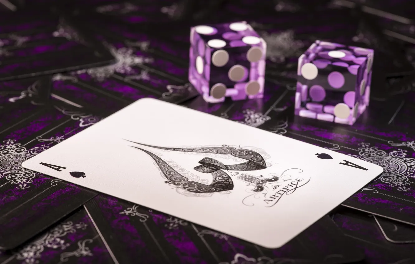 Photo wallpaper cubes, map, ACE, playing, peak