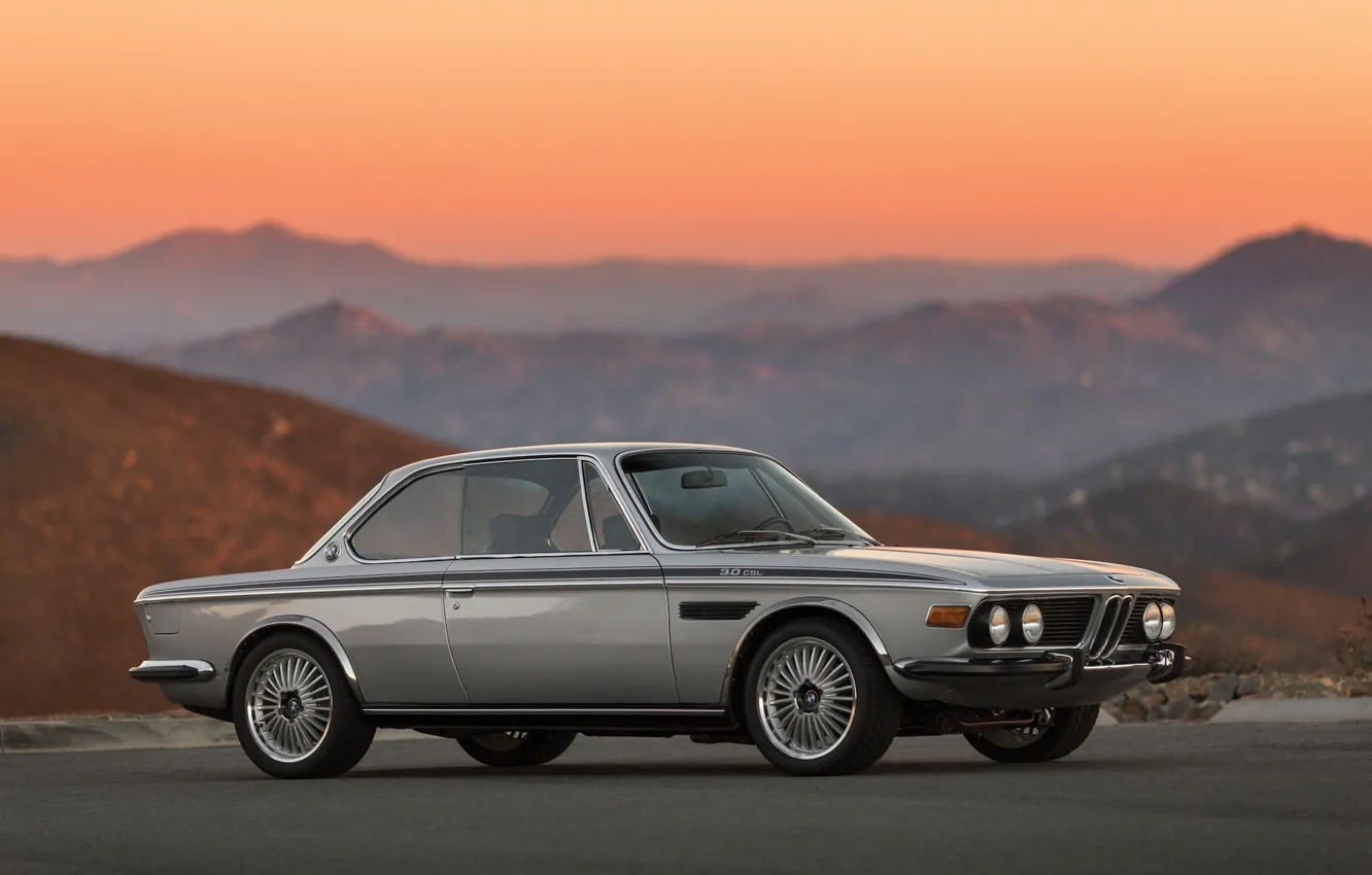 Photo wallpaper car, BMW, sportcar, classic, 1973, CSL