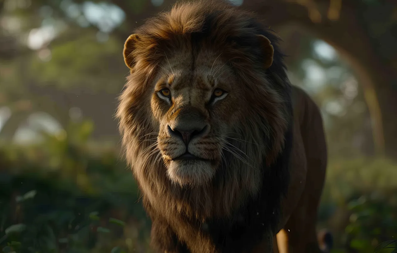 Photo wallpaper look, face, predator, Leo, big cat, digital art, AI art, The Art of Artificial Intelligence