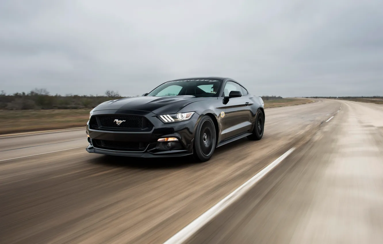 Photo wallpaper Mustang, Ford, Mustang, Ford, Hennessey, Supercharged, HPE700, 2015