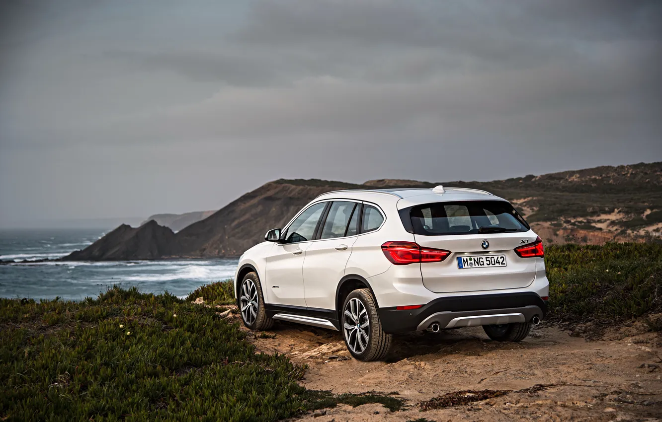 Photo wallpaper sand, sea, shore, BMW, BMW, xDrive, SUV, 2015