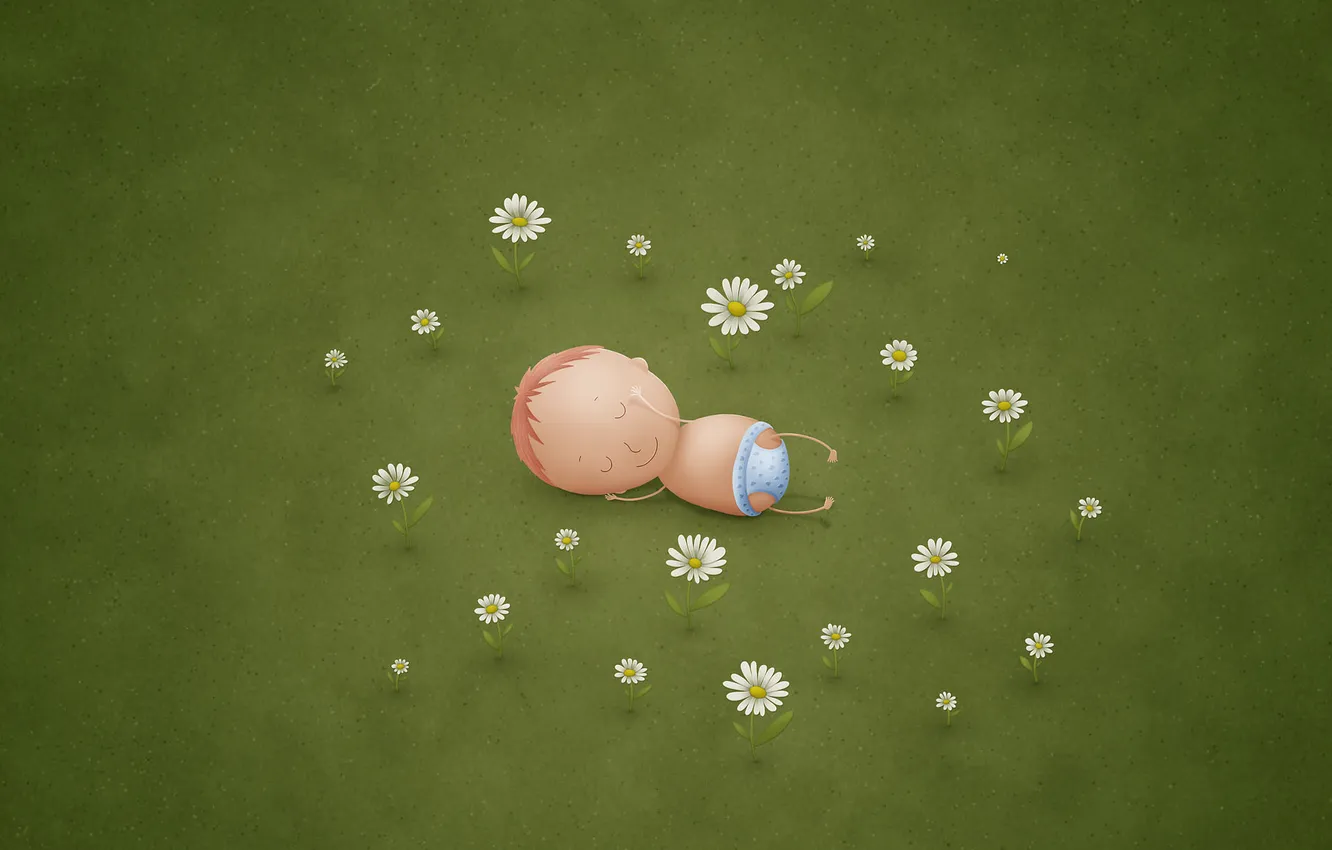 Photo wallpaper flowers, vladstudio, newborn