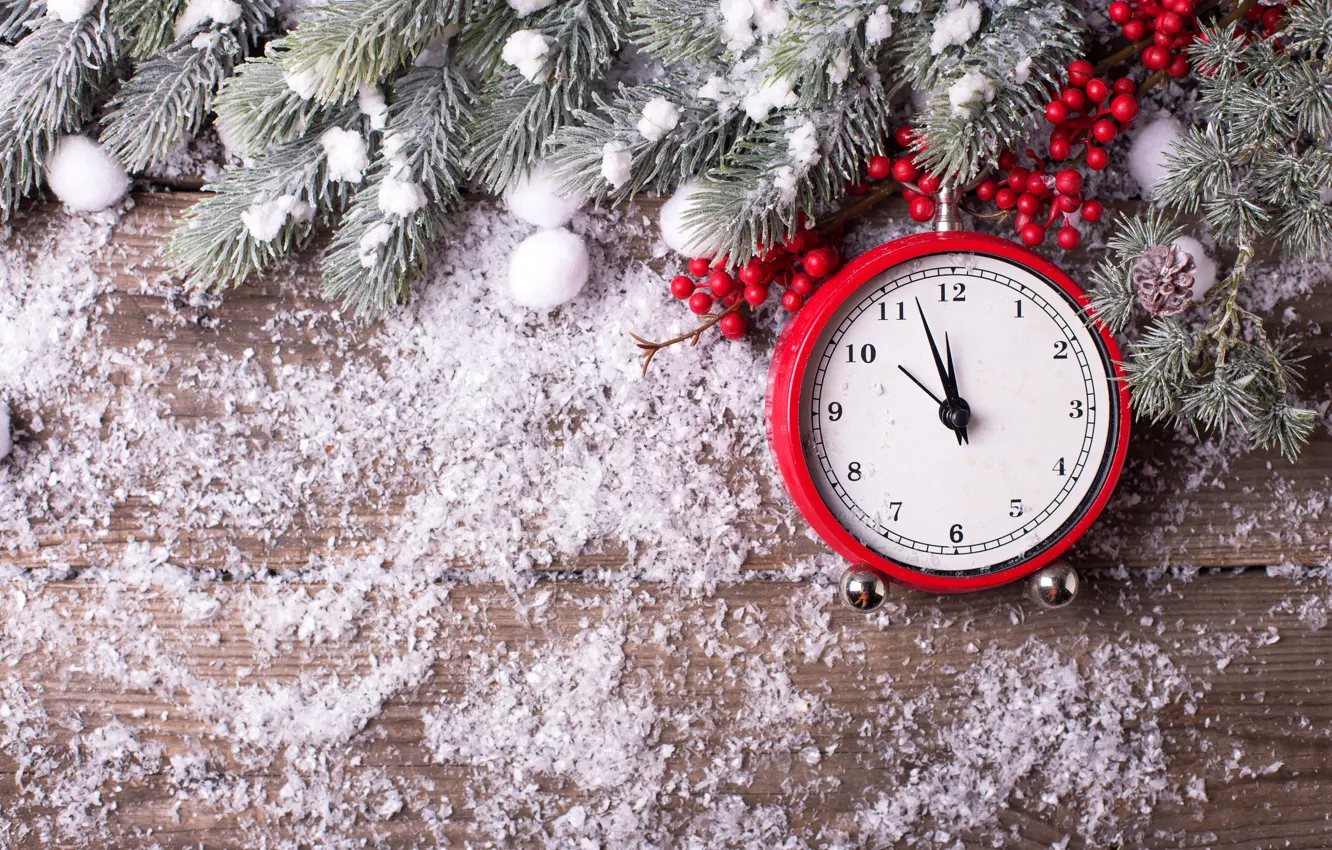 Photo wallpaper snow, decoration, tree, new year, Christmas, Christmas, wood, snow