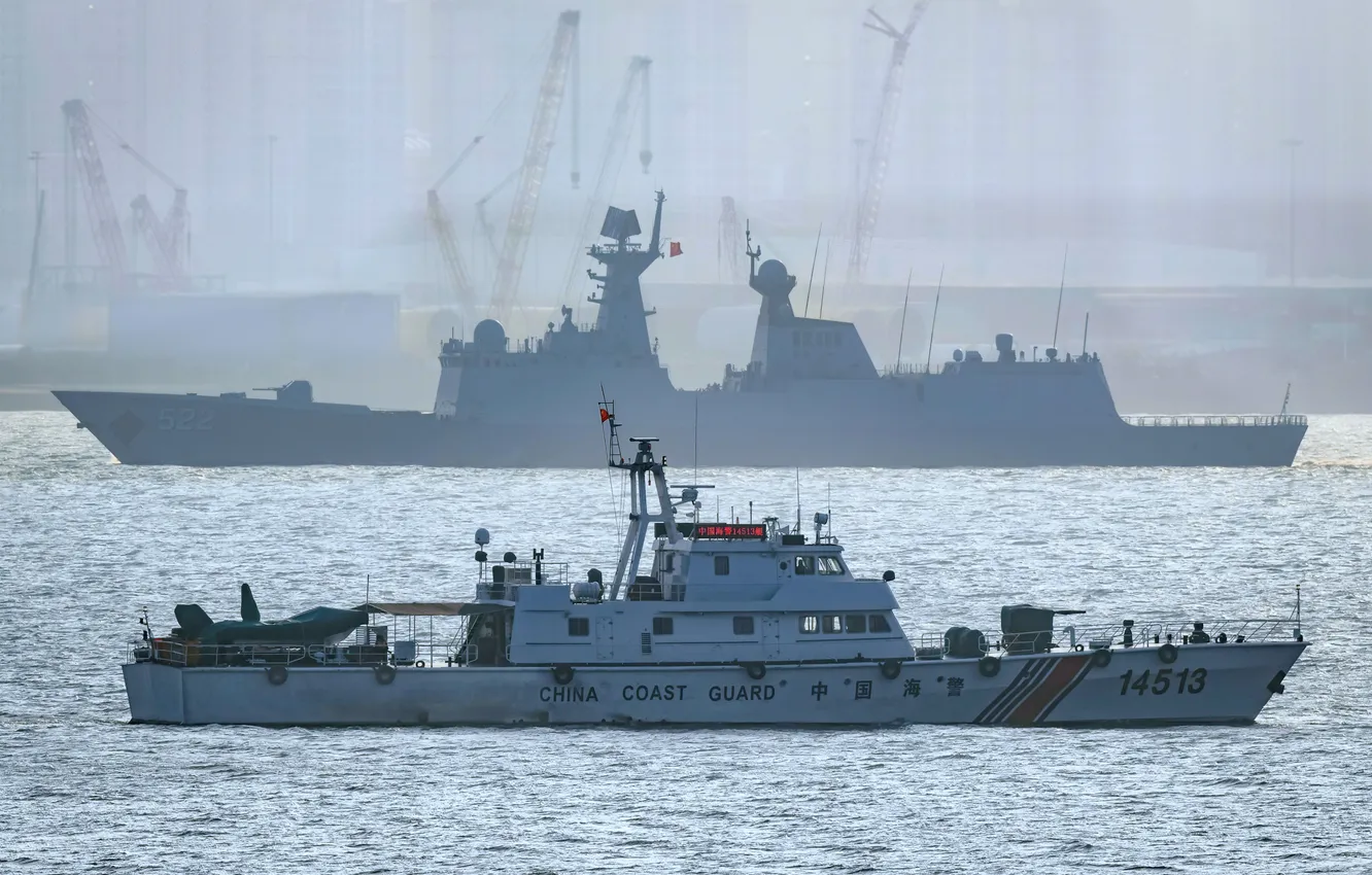 Photo wallpaper China, patrol ship, The Coast Guard, frigate Ziyang