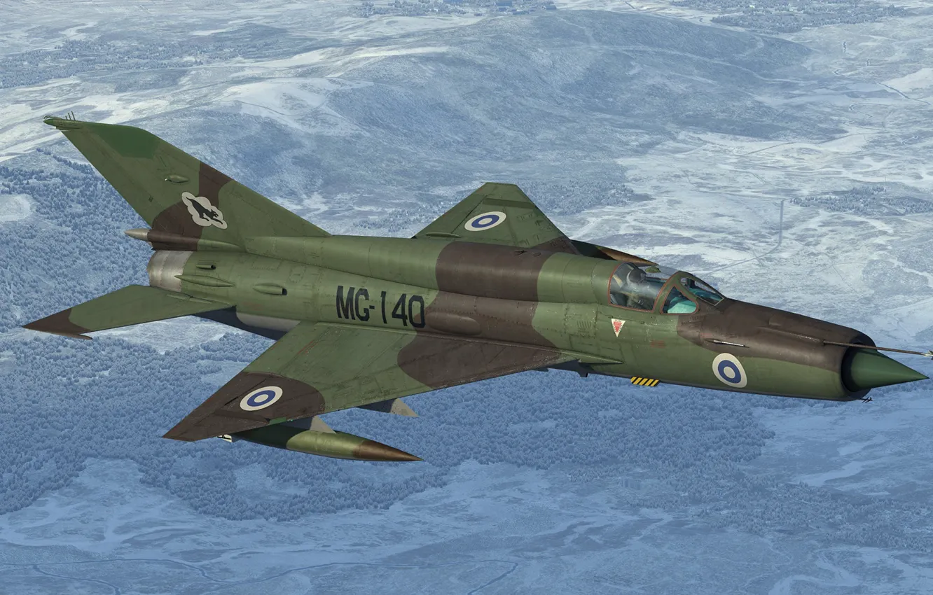 Photo wallpaper KB MiG, MiG-21bis, Frontline fighter, 'Black Lynx'