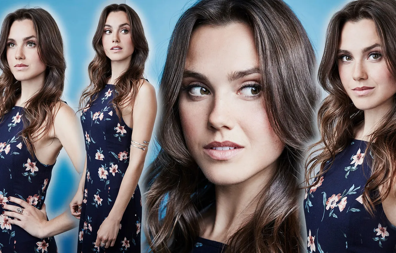 Photo wallpaper girl, collage, Poppy Drayton