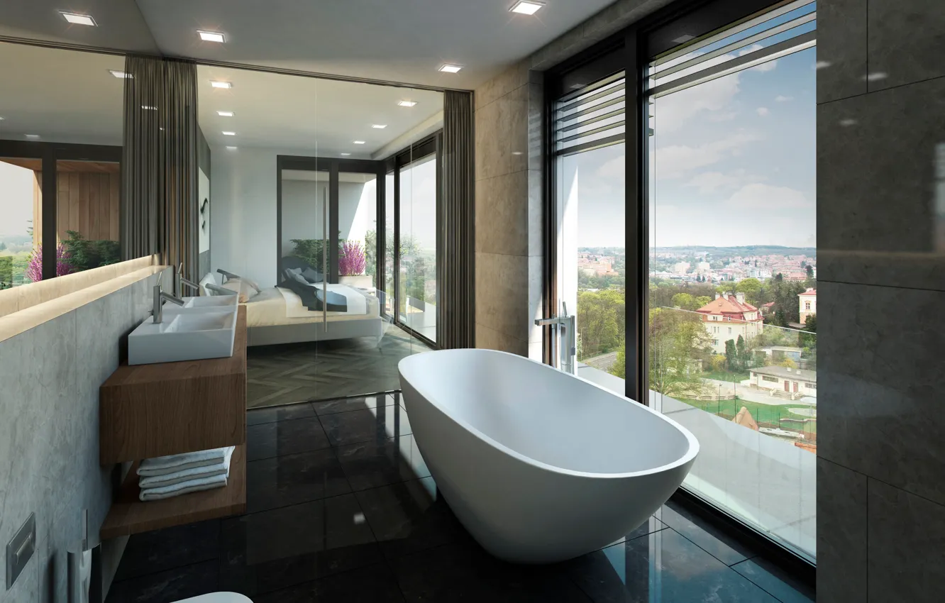 Photo wallpaper villa, Barrandov, Prague–5