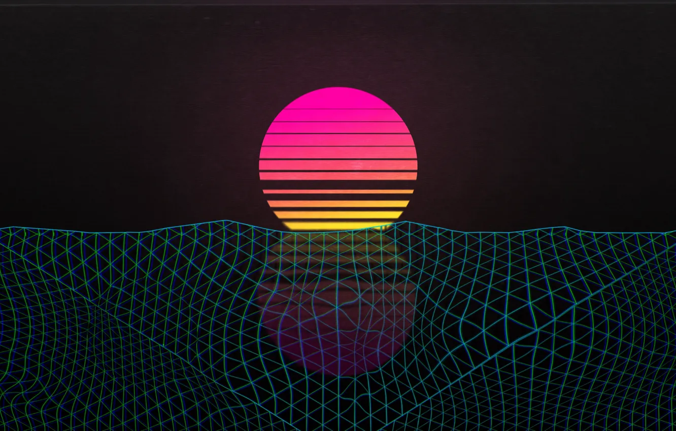 Photo wallpaper The sun, Music, Star, Style, Background, 80s, Style, Neon
