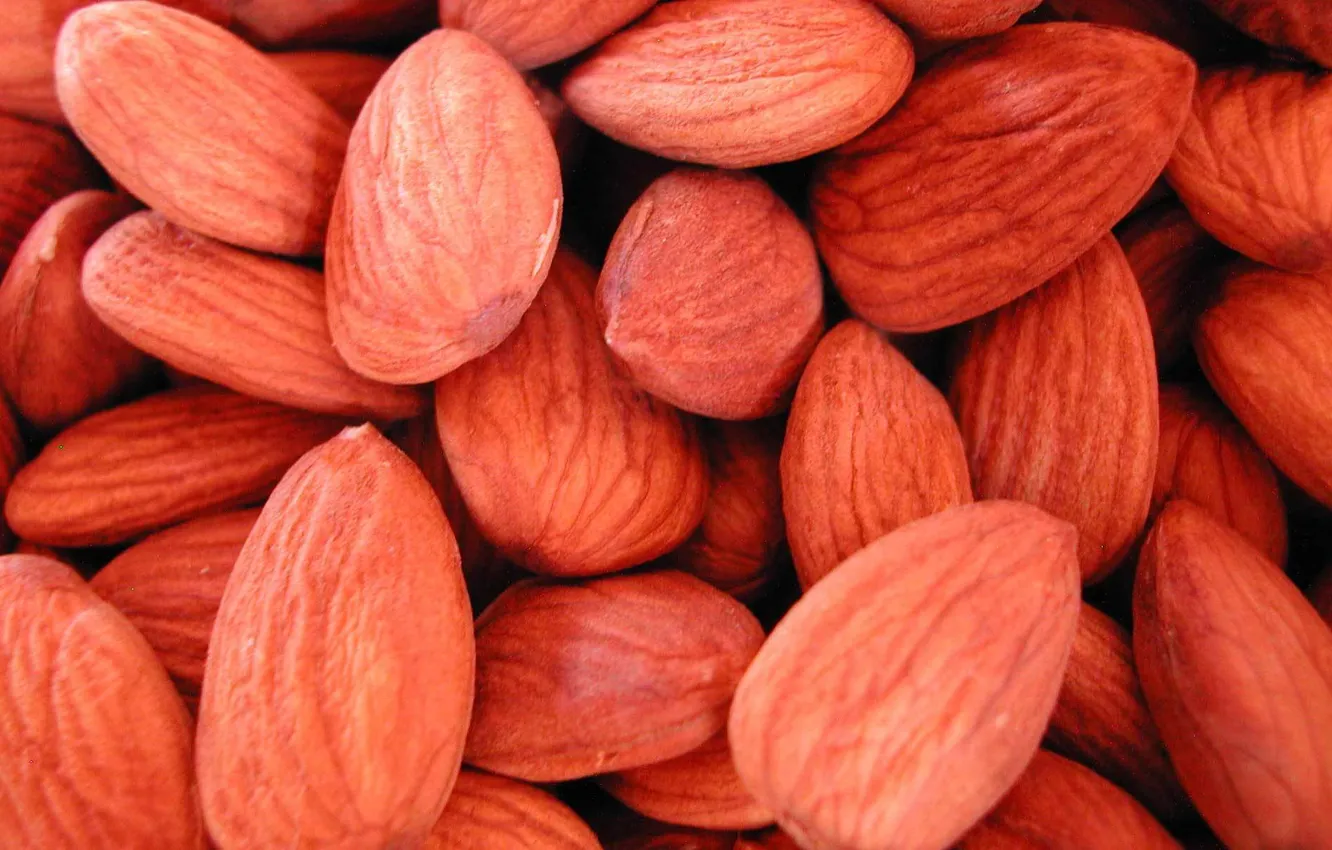Photo wallpaper macro, nuts, almonds
