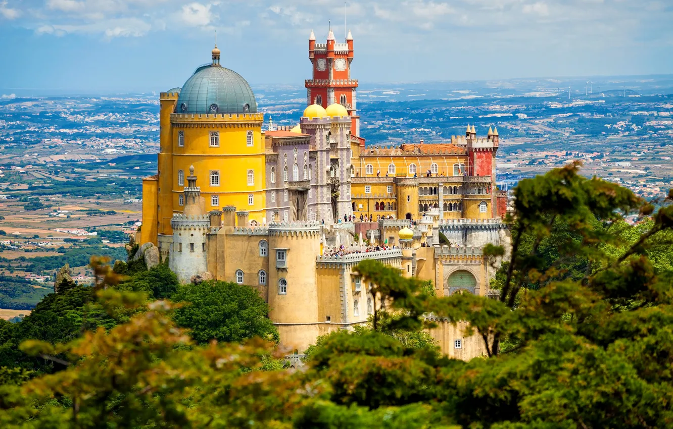Photo wallpaper landscape, Portugal, Palace, Pena, National Palace Sintra