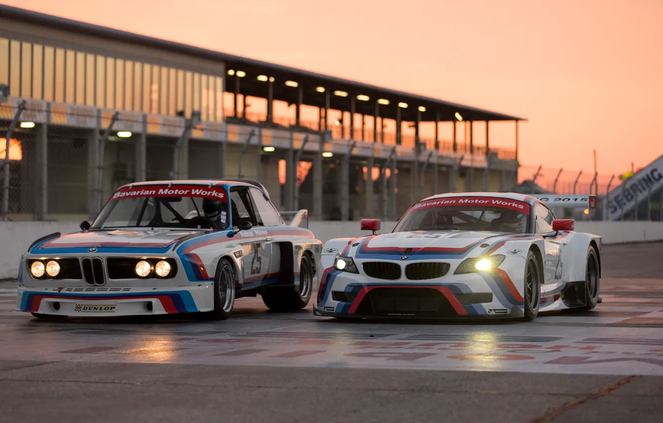 Photo wallpaper race car, BMW Z4 GTLM, BMW 3.0 CSL